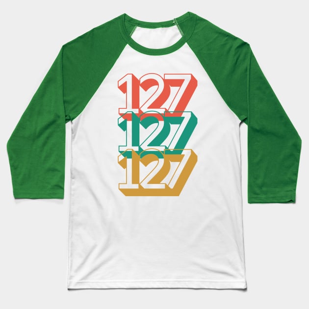 Longitude 127 Baseball T-Shirt by Signal Fan Lab